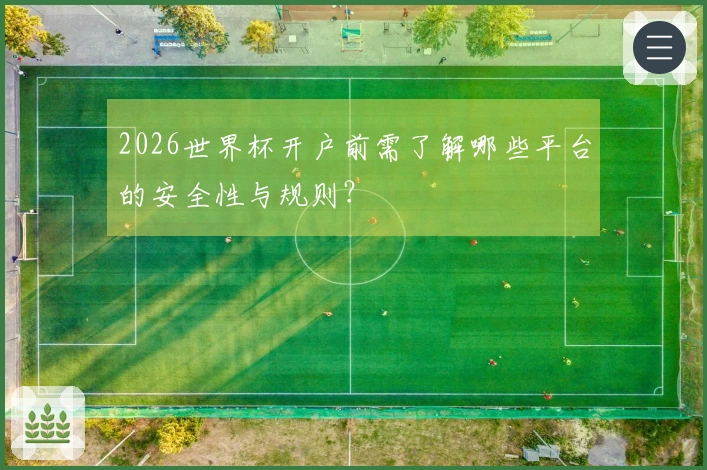 2026世界杯开户前需了解哪些平台的安全性与规则？